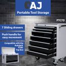 Autojack Portable Tool Trolley Workshop Cabinet with 7 Drawers